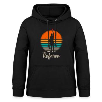 Vintage Schiedsrichter rote Karte Schiri - Frauen Hoodie - Schwarz - Vorne - AI Model Female 172 light (172cm)