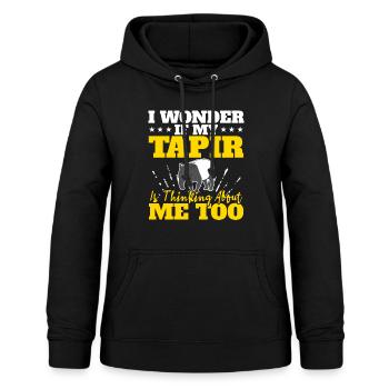 Ich frage mich, ob mein Tapir auch über mich nachd - Frauen Hoodie - Schwarz - Vorne - AI Model Female 172 light (172cm)