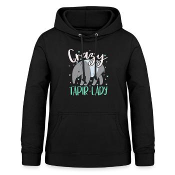 Verrückte Tapir-Dame Tierpfleger Tapirrific - Frauen Hoodie - Schwarz - Vorne - AI Model Female 172 light (172cm)