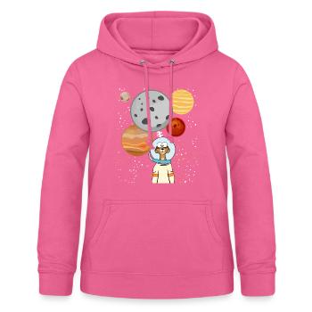 Planètes spatiales des astronautes suricates - Sweat à capuche Femme - rose - Devant - AI Model Female 172 light (172cm)
