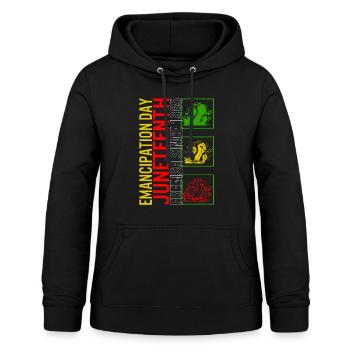 Juneteenth Shirt, Poing du Jour de l’Émancipation, Noir - Sweat à capuche Femme - noir - Devant - AI Model Female 172 light (172cm)