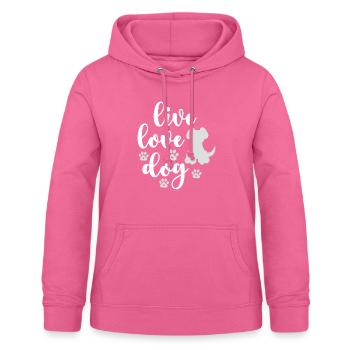 Leben Liebe Hunde - Frauen Hoodie - Pink - Vorne - AI Model Female 172 light (172cm)