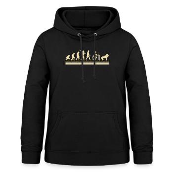 Évolution du psychologue scolaire - Sweat à capuche Femme - noir - Devant - AI Model Female 172 light (172cm)