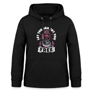 Seglen Segelboot Segler - Frauen Hoodie - Schwarz - Vorne - AI Model Female 172 light (172cm)
