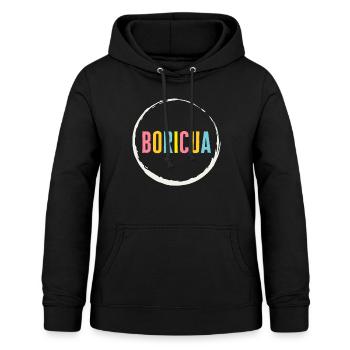 Boricua Shirt, Puerto Rico Flag Patriotic Tee, - Women's Hoodie - black - Front - AI Model Female 172 light (172cm)