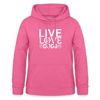 Leben Liebe Hunde - Frauen Hoodie - Pink - Vorne - AI Model Female 172 light (172cm)