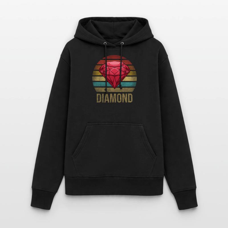 Ruby Gemstone Retro Coucher de soleil Sweat à capuche Femme