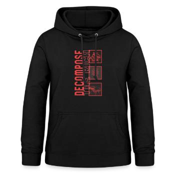 Pilz-Shirt, zerlegen das reiche T-Stück, lustig - Frauen Hoodie - Schwarz - Vorne - AI Model Female 172 light (172cm)