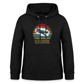 Airplane Historic World War II Flying Pilot WWII - Women's Hoodie - black - Front - AI Model Female 172 light (172cm)