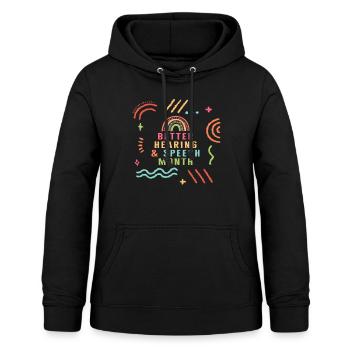 Meilleure audition et discours Mois de la parole Chemise, discours - Sweat à capuche Femme - noir - Devant - AI Model Female 172 light (172cm)