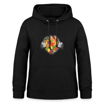 Vegan Vegetarier - Frauen Hoodie - Schwarz - Vorne - AI Model Female 172 light (172cm)