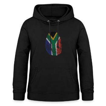 Fingerabdruck Südafrika D.N.A. Kontinent - Frauen Hoodie - Schwarz - Vorne - AI Model Female 172 light (172cm)