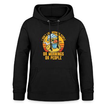 Ich Mag Kein - Frauen Hoodie - Schwarz - Vorne - AI Model Female 172 light (172cm)