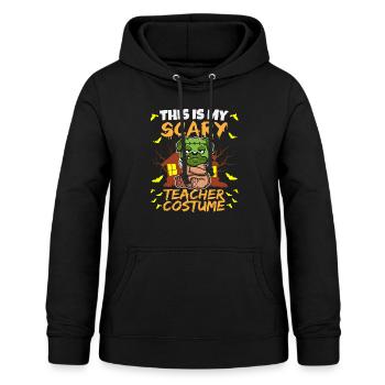 C’est mon effrayant professeur Costume School Halloween - Sweat à capuche Femme - noir - Devant - AI Model Female 172 light (172cm)