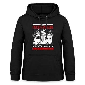 Jugendfeuerwehr Feuerwehrauto Feuerwehr - Frauen Hoodie - Schwarz - Vorne - AI Model Female 172 light (172cm)