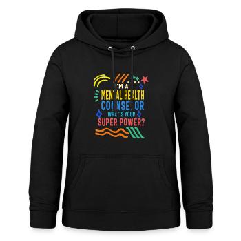 Chemise de santé mentale, je suis une santé mentale - Sweat à capuche Femme - noir - Devant - AI Model Female 172 light (172cm)