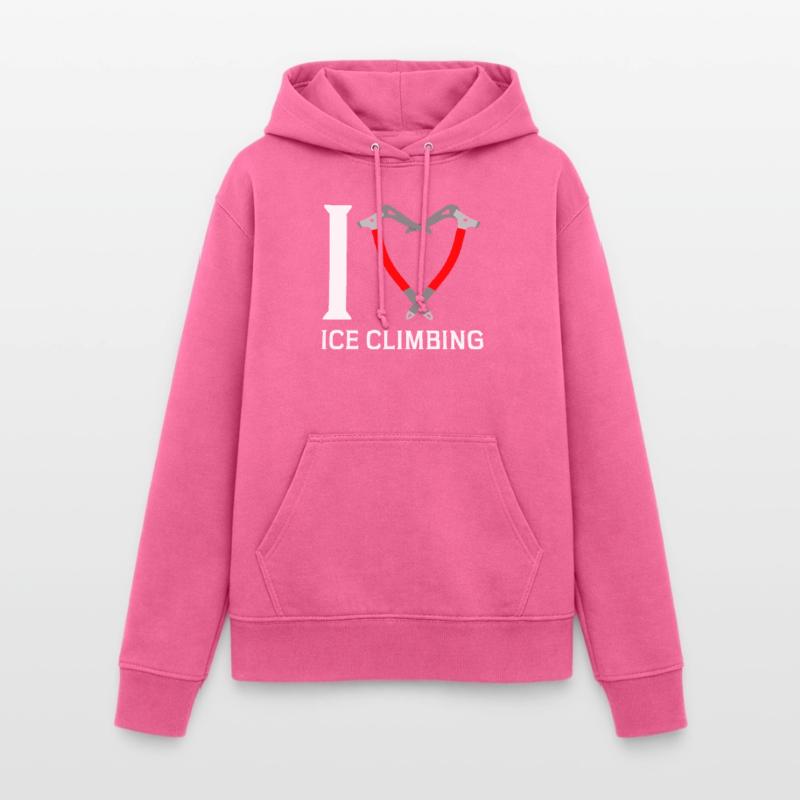 Ich Liebe Eisklettern Eiskletterer Eispickel Frauen Hoodie