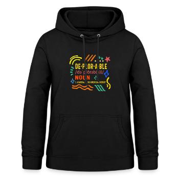 Définition déplorable Noun Shirt, Président - Sweat à capuche Femme - noir - Devant - AI Model Female 172 light (172cm)