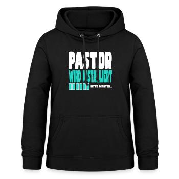 Pastor wird installiert - Frauen Hoodie - Schwarz - Vorne - AI Model Female 172 light (172cm)