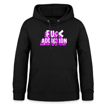 Chemise de sensibilisation aux surdoses de drogue, Fuck Addiction - Sweat à capuche Femme - noir - Devant - AI Model Female 172 light (172cm)