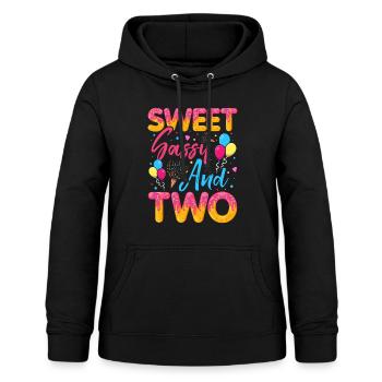 Blaireau effronté sucré et deux saupoudrages délicieux - Sweat à capuche Femme - noir - Devant - AI Model Female 172 light (172cm)