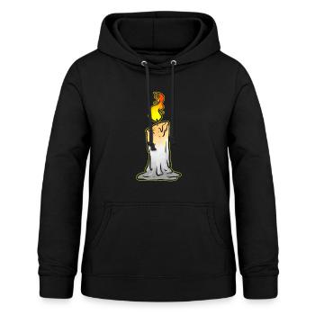 Burning Candle Halloween - Frauen Hoodie - Schwarz - Vorne - AI Model Female 172 light (172cm)