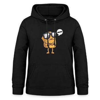 Chicken Nugget Mit Sonnenbrille Stur Nein Lustig - Frauen Hoodie - Schwarz - Vorne - AI Model Female 172 light (172cm)