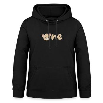 Nounours - Sweat à capuche Femme - noir - Devant - AI Model Female 172 light (172cm)