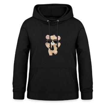 Nounours - Sweat à capuche Femme - noir - Devant - AI Model Female 172 light (172cm)