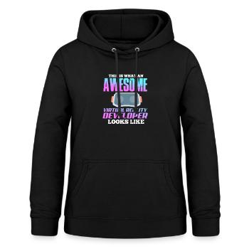 VR Virtual Reality - Women's Hoodie - black - Front - AI Model Female 172 light (172cm)