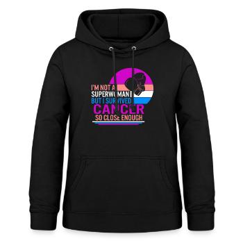 Chemise de sensibilisation au cancer de la thyroïde, je ne suis pas un - Sweat à capuche Femme - noir - Devant - AI Model Female 172 light (172cm)