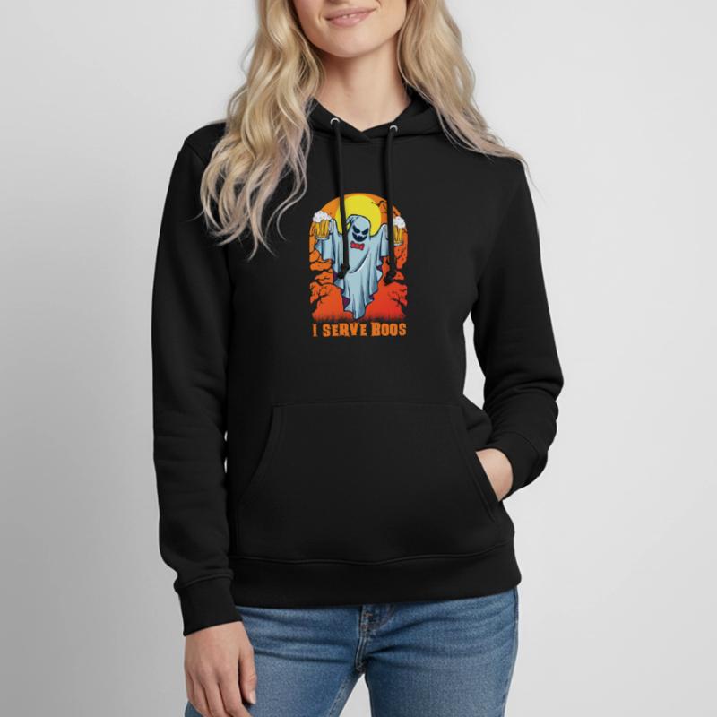Served & Boos Kellner Kellnerin Server Halloween Frauen Hoodie