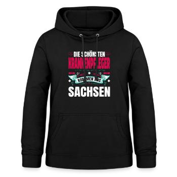 Die Schönsten Krankenpfleger Kommen Aus Sachsen - Frauen Hoodie - Schwarz - Vorne - AI Model Female 172 light (172cm)