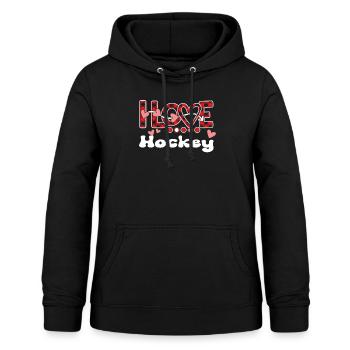 I Love Hockey Girls Hockey - Frauen Hoodie - Schwarz - Vorne - AI Model Female 172 light (172cm)