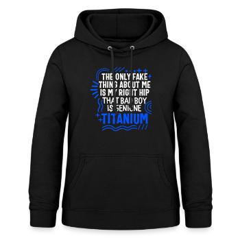 Chemise de chirurgie de la hanche, ce mauvais garçon est authentique - Sweat à capuche Femme - noir - Devant - AI Model Female 172 light (172cm)