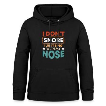Schnarchen Kichern Geräusch Atmen Schnarchen - Frauen Hoodie - Schwarz - Vorne - AI Model Female 172 light (172cm)
