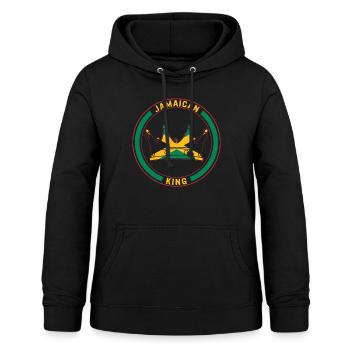Jamaika Hemd, jamaikanisches König Vatertagsgeschenk - Frauen Hoodie - Schwarz - Vorne - AI Model Female 172 light (172cm)