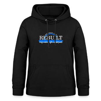 Hüft- und Knie-OP-Shirt, ausgemustert und umgebaut - Frauen Hoodie - Schwarz - Vorne - AI Model Female 172 light (172cm)