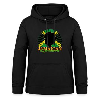 Jamaika Hemd, jamaikanisches Queen Muttertagsgeschenk - Frauen Hoodie - Schwarz - Vorne - AI Model Female 172 light (172cm)