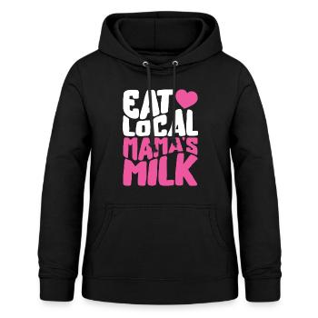 Stillhemd, lokale Mamas Milchtee essen, - Frauen Hoodie - Schwarz - Vorne - AI Model Female 172 light (172cm)