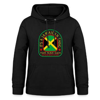 Jamaika Hemd, es ist eine jamaikanische Sache Flagge Design - Frauen Hoodie - Schwarz - Vorne - AI Model Female 172 light (172cm)