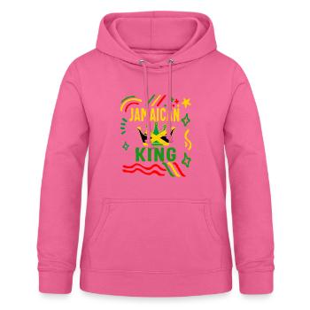 Jamaika Hemd, jamaikanisches König Vatertagsgeschenk - Frauen Hoodie - Pink - Vorne - AI Model Female 172 light (172cm)
