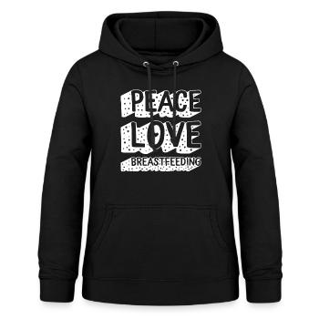 Chemise d’allaitement, Peace Love Breastfeeding - Sweat à capuche Femme - noir - Devant - AI Model Female 172 light (172cm)