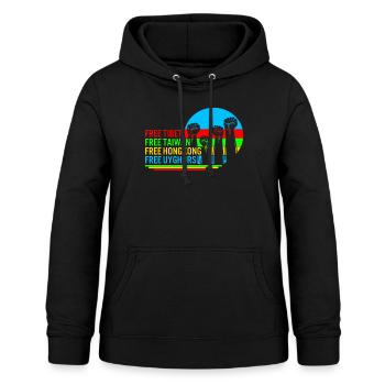 Taiwan Shirt, Free Tibet Protest Faust Tee, - Frauen Hoodie - Schwarz - Vorne - AI Model Female 172 light (172cm)