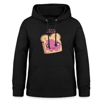 Passendes PB- und J -Kost�m Halloween -Gelee -Kost - Frauen Hoodie - Schwarz - Vorne - AI Model Female 172 light (172cm)