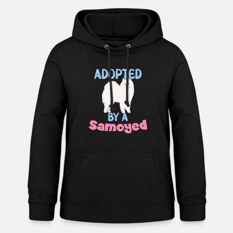 Adopted by a Samoyed - Women's Hoodie - black