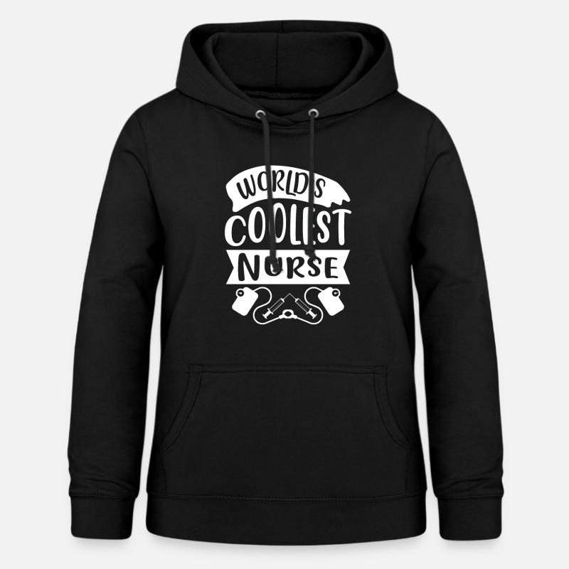 L’infirmière la plus cool du monde - Sweat à capuche Femme - noir