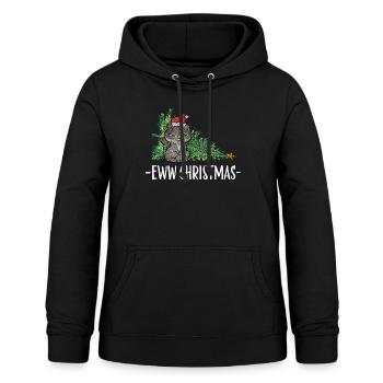 Anti Weihnachten Weihnachtsmuffel Katzen Christmas - Frauen Hoodie - Schwarz - Vorne - AI Model Female 172 light (172cm)