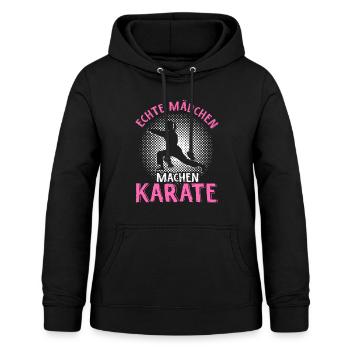 Echte Mädchen Machen Karate Kampfsport Karate Spru - Frauen Hoodie - Schwarz - Vorne - AI Model Female 172 light (172cm)