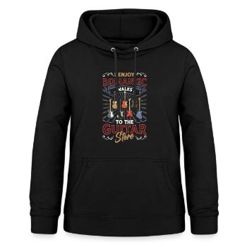 Ich Genieße Romantische Spaziergänge. - Frauen Hoodie - Schwarz - Vorne - AI Model Female 172 light (172cm)